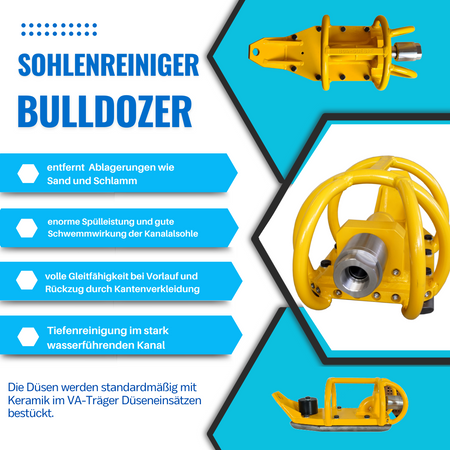 Power Bulldozer 1", sole cleaner with 10 ceramic inserts