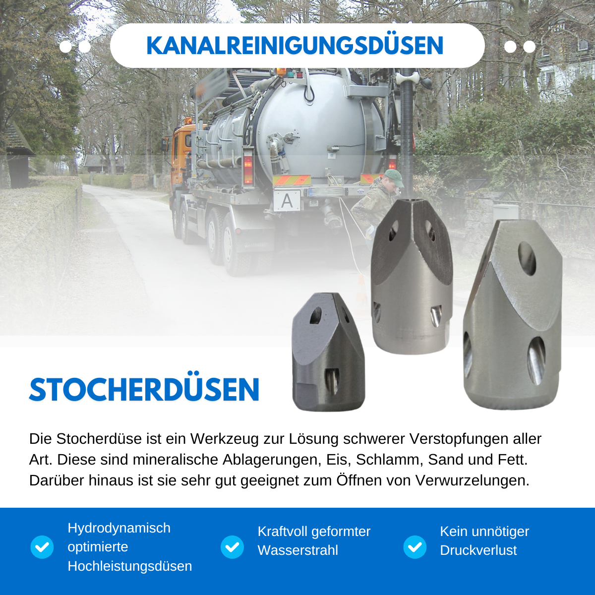 Stocherdüse 1 1/4" CP125L ExLJ, Keramikeinsätze
