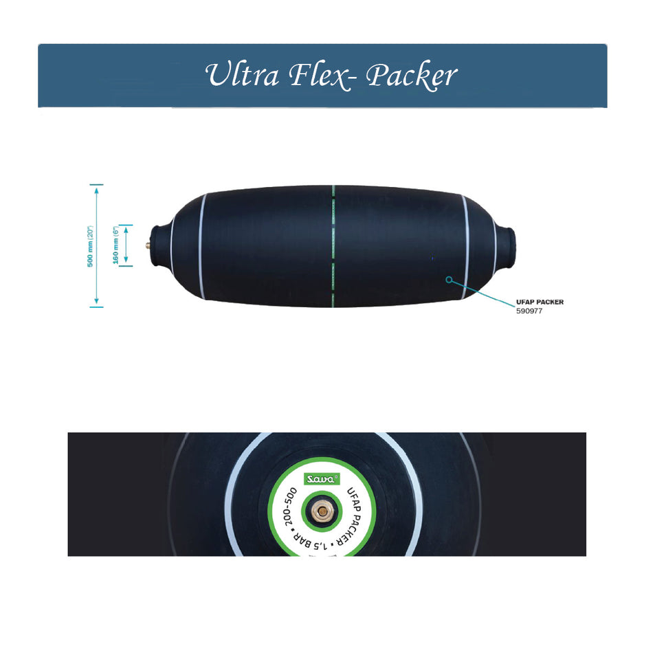 Ultra flex advanced packer (UFAP Packer) 100-200, 2 Meter - Syskan - Online Shop: Abwassertechnik