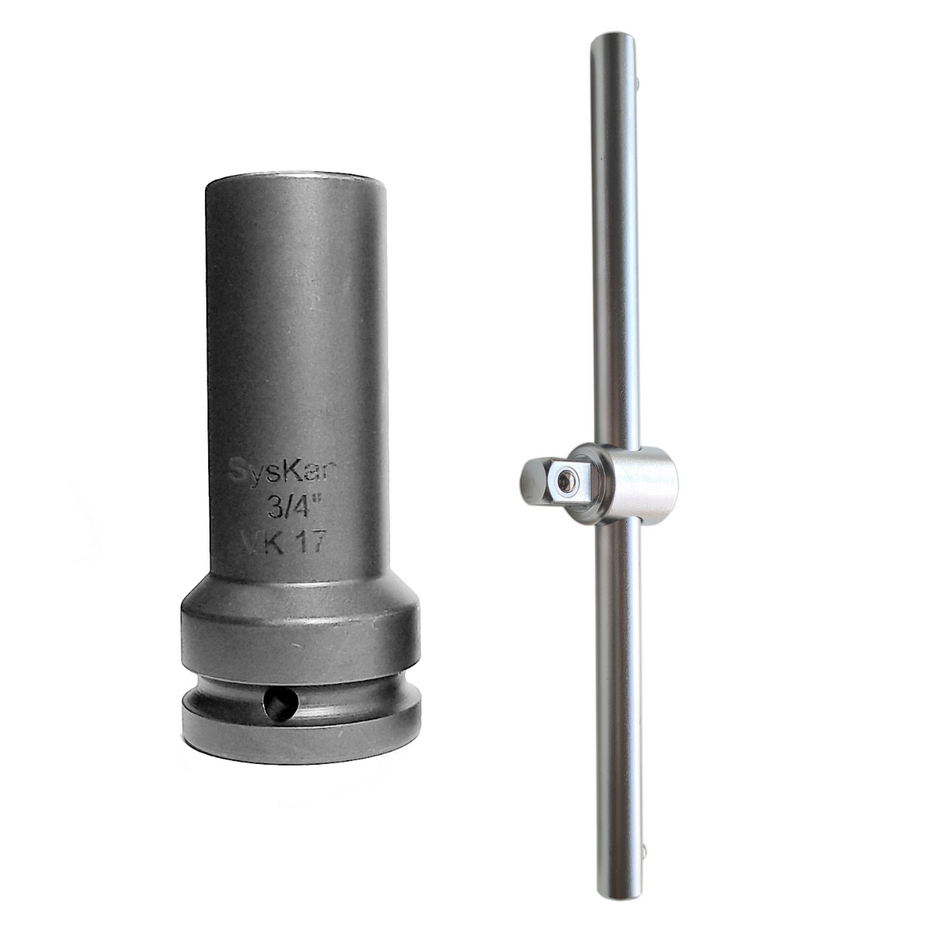 Stecknuss SW 22 mm Steckschlüssel VKT 1/2" mit T-Gleitgriff