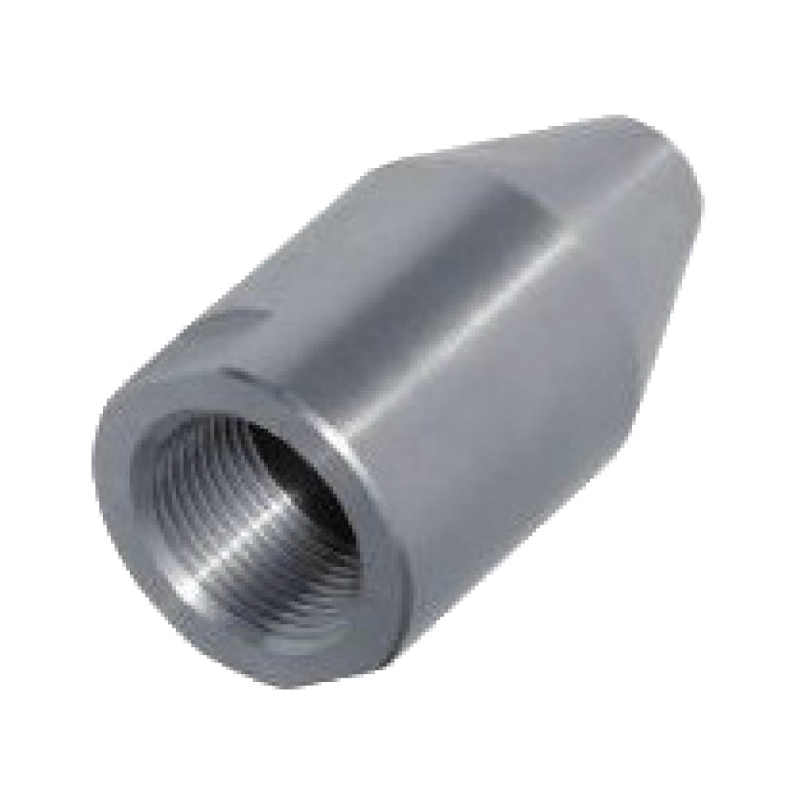 Pre-jet nozzle, female thread V01, straight jet, 1/2", drilled