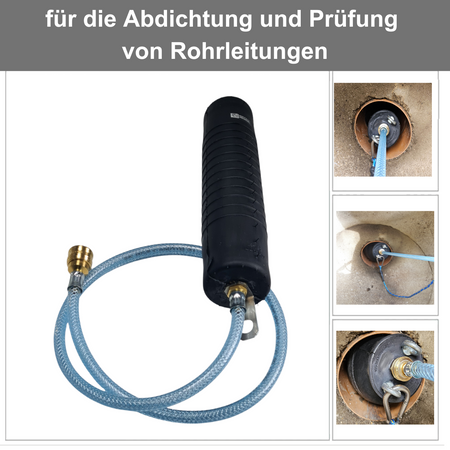 Rohr-Absperrblase Plugy DN 70-150 (2,5 bar) mit 4m Druckluftschlauch - Syskan - Online Shop: Abwassertechnik