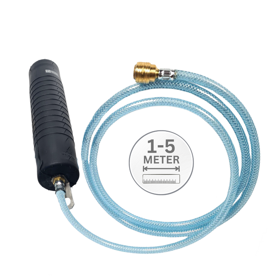 Obturador neumático para tuberías Plugy DN 70-150 (2,5 bar) con manguera de aire comprimido de 5 m