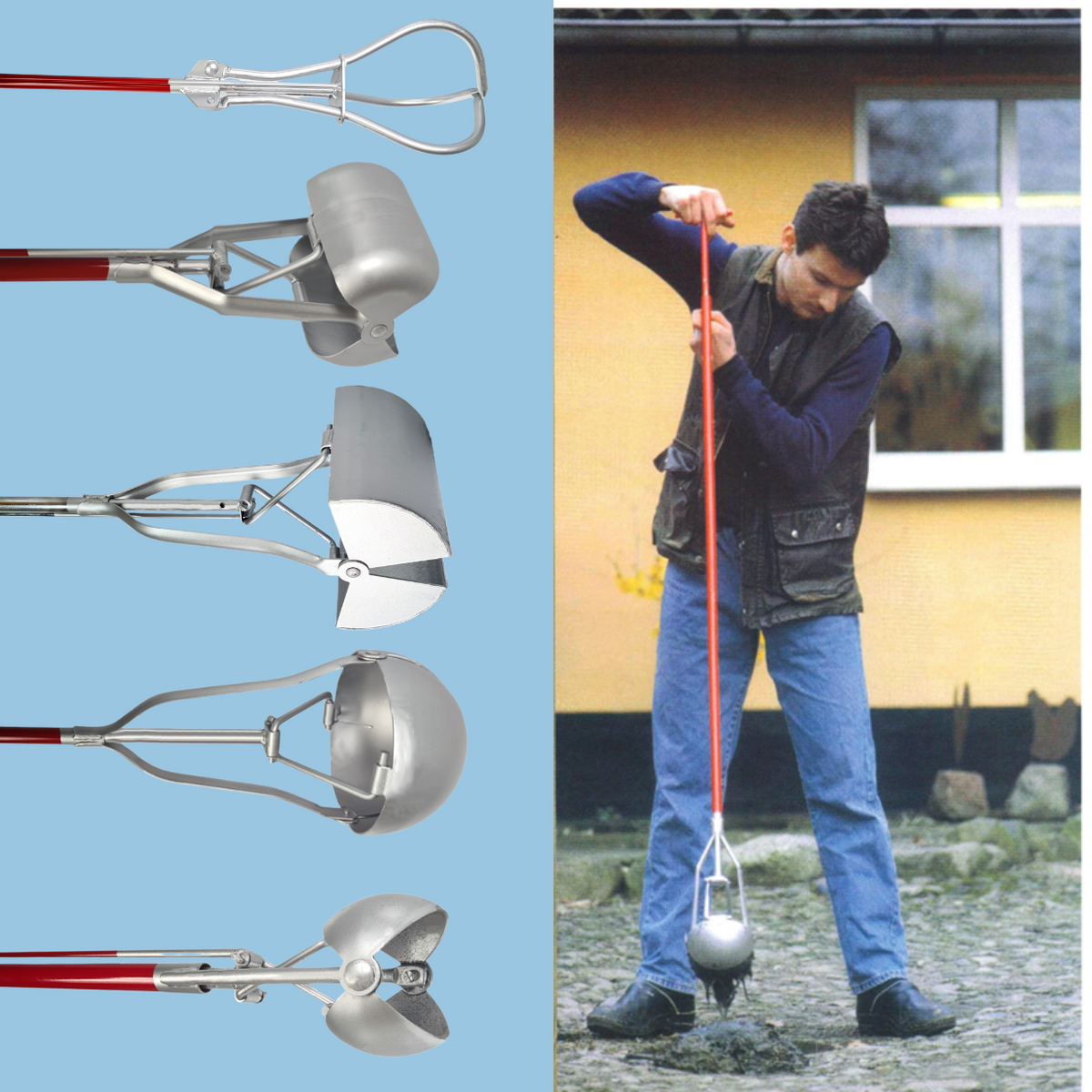 Sielreiniger, rund 2 m lang, 13 cm Ø, Handbagger