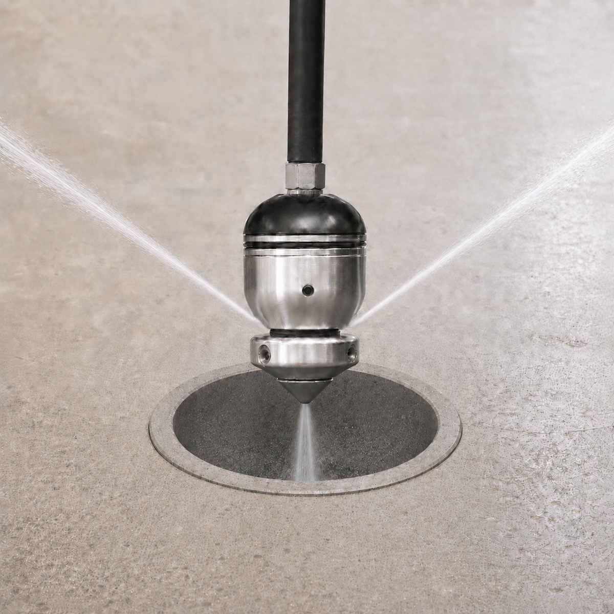 Blue 50 rotary nozzle 1/2" with pre-jet, pipe cleaning nozzle