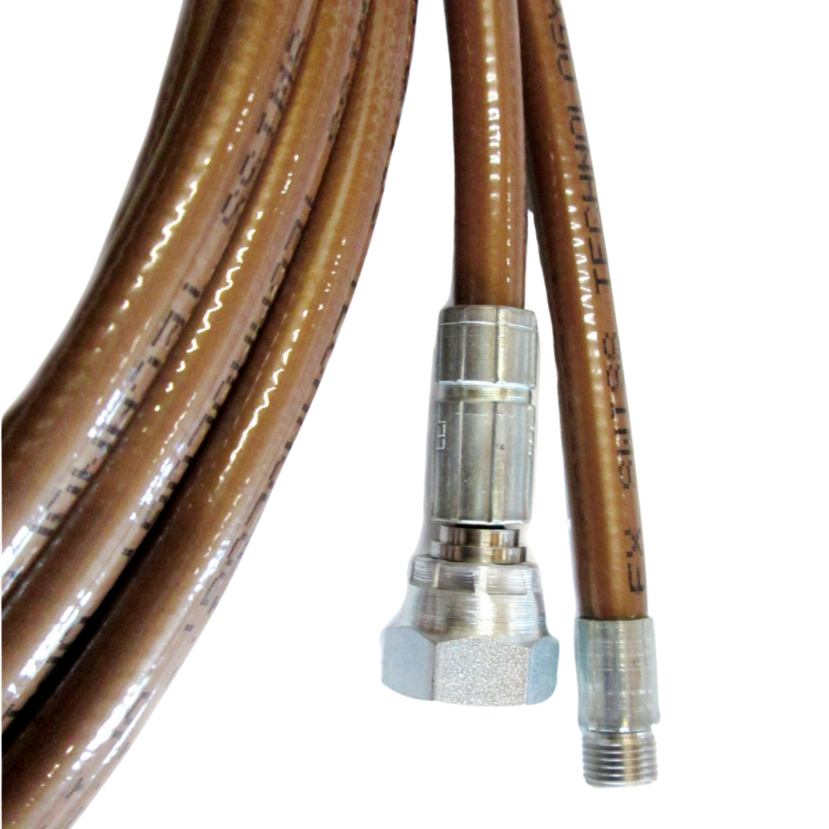 HD-Reinigungsschlauch DN 4 bronze, 1/8" AG - 1/4" IG, 250 bar