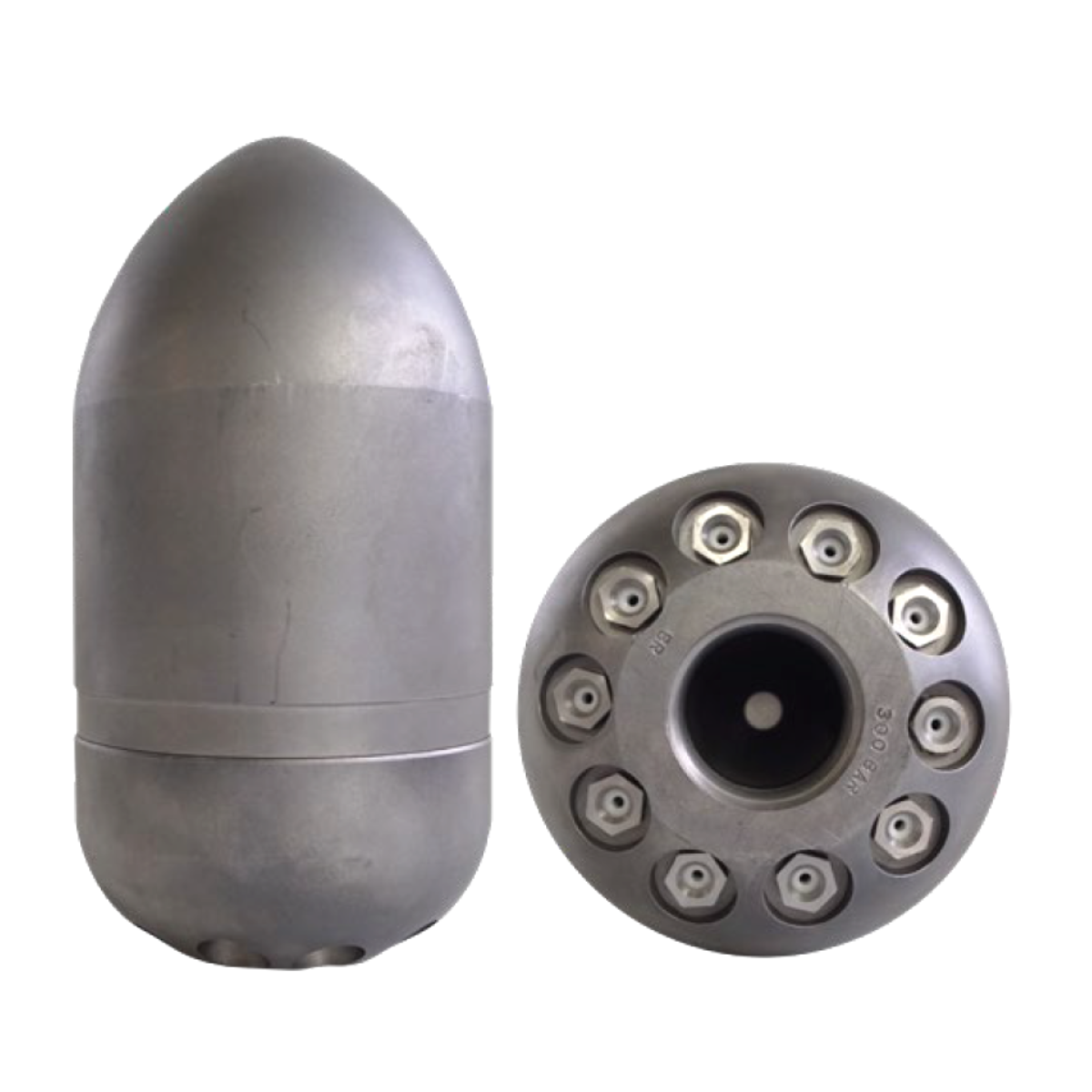 Landfill nozzle 1", cleaning nozzle with ceramic inserts