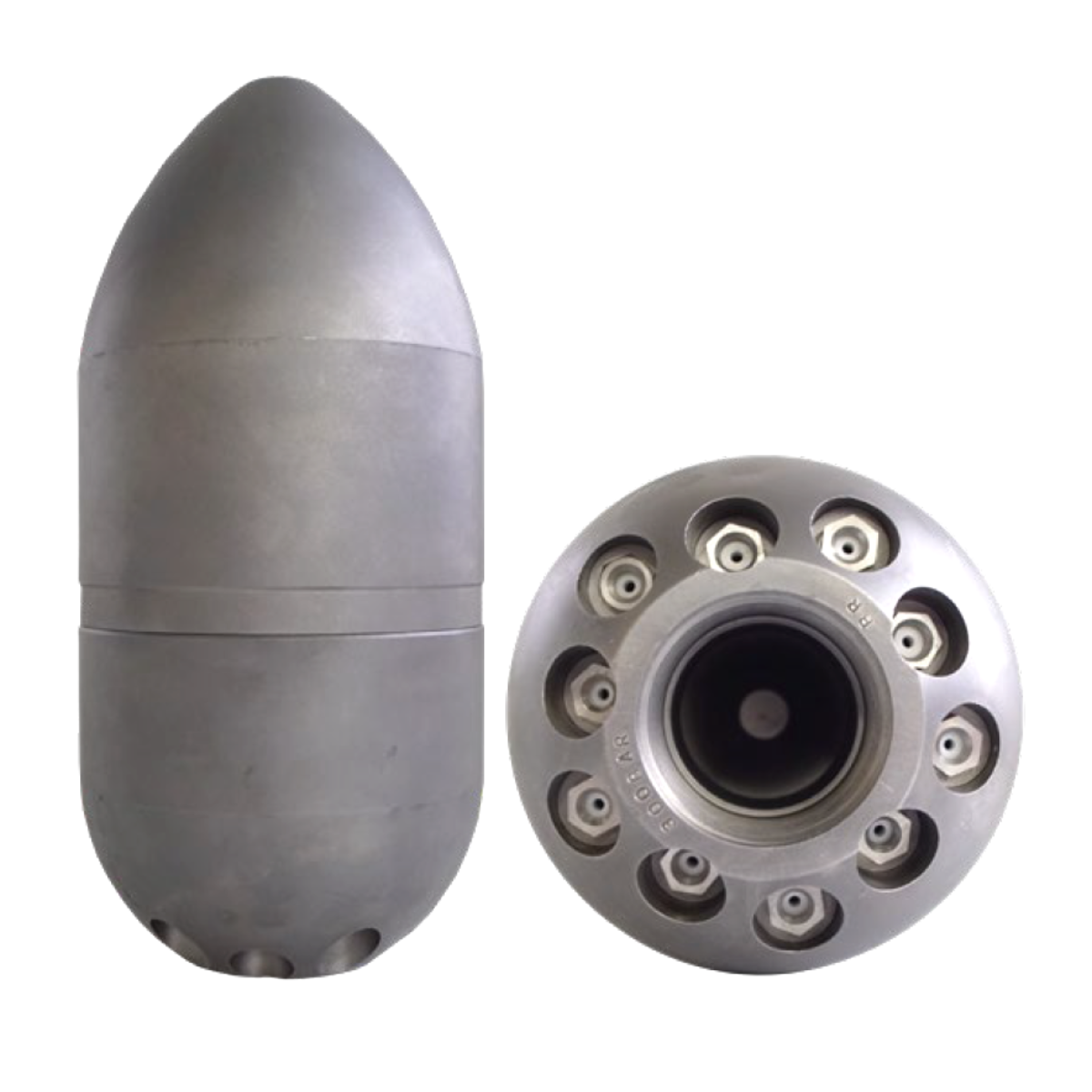 Landfill nozzle 1 1/4", cleaning nozzle with ceramic inserts