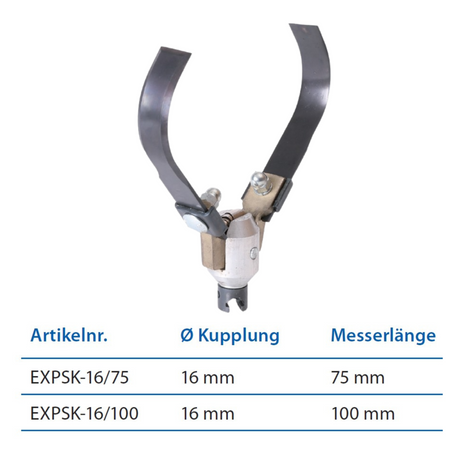 Expander cutter/expander cutting head 16x100 mm