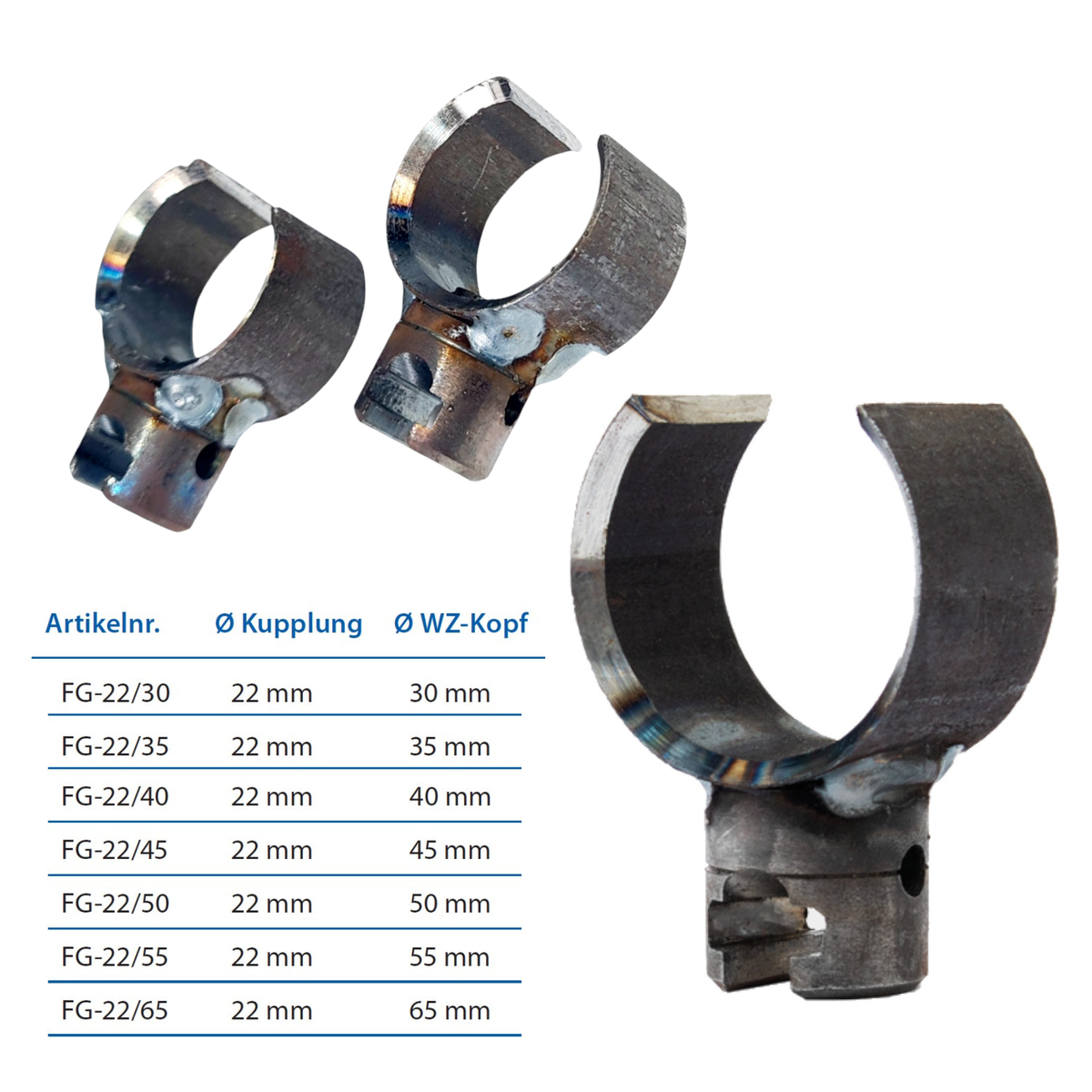 Grease fork 22 mm coupling x Ø 40 mm