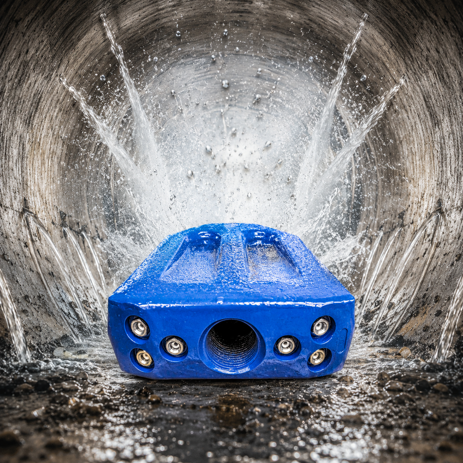 Flunder 1", FL 100, Sohlenreiniger, 250 tl Flachkörperdüse