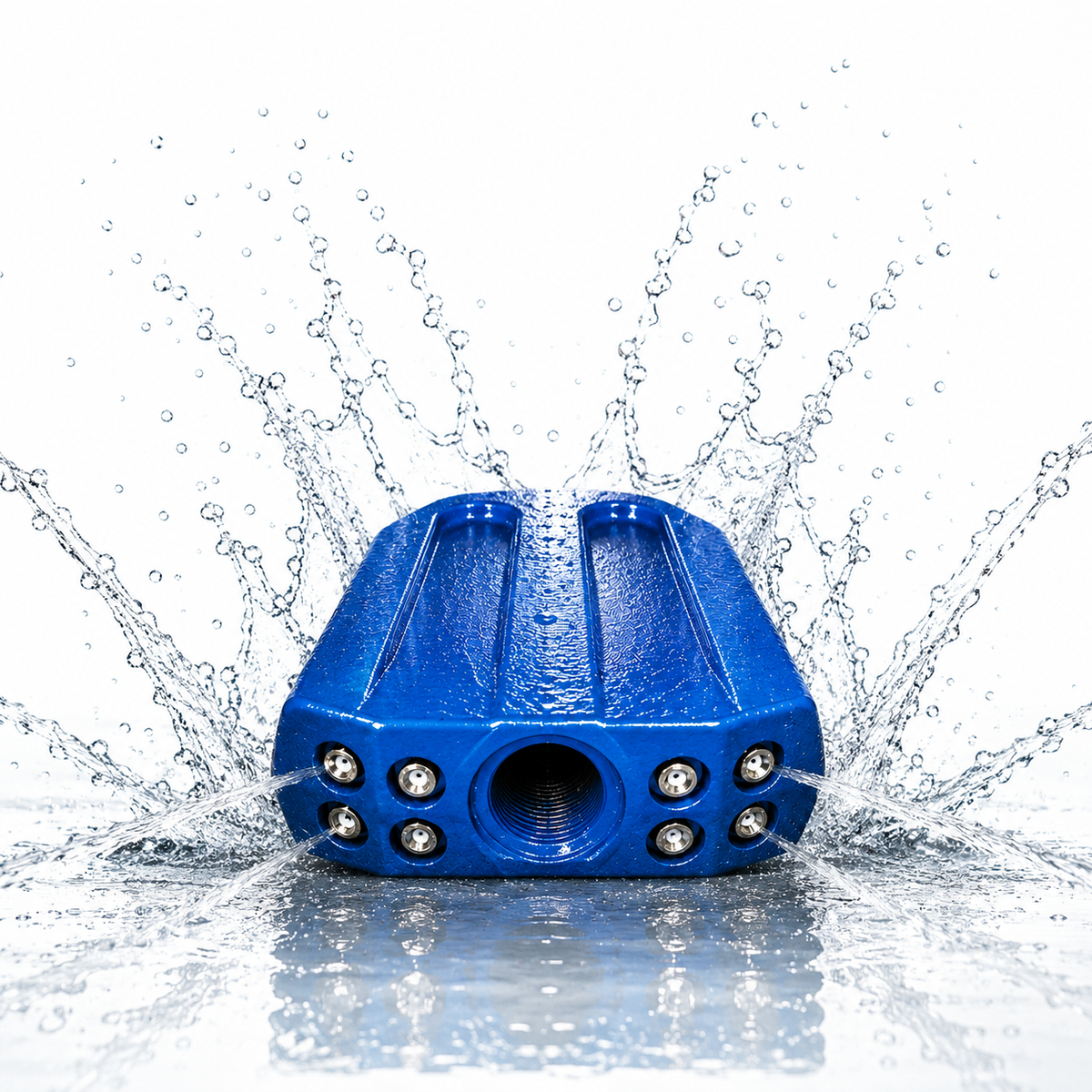 Flounder 1", sole cleaner, flat-body nozzle with 8 ceramic inserts
