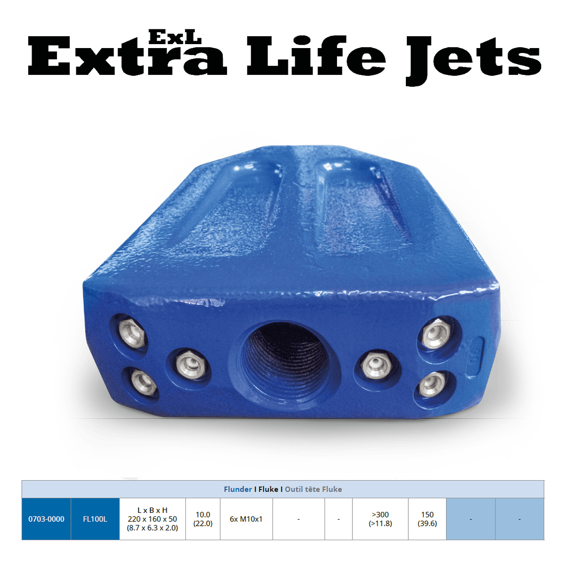 Flunder 1", FL 106, Sohlenreiniger, Flachkörperdüse - Syskan - Online Shop: Abwassertechnik