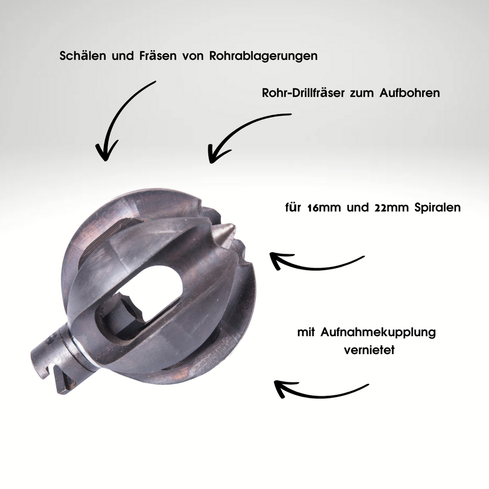 Frästulpe 22 mm Kupplung x Ø 30 mm, Fräswerkzeug - Syskan - Online Shop: Abwassertechnik