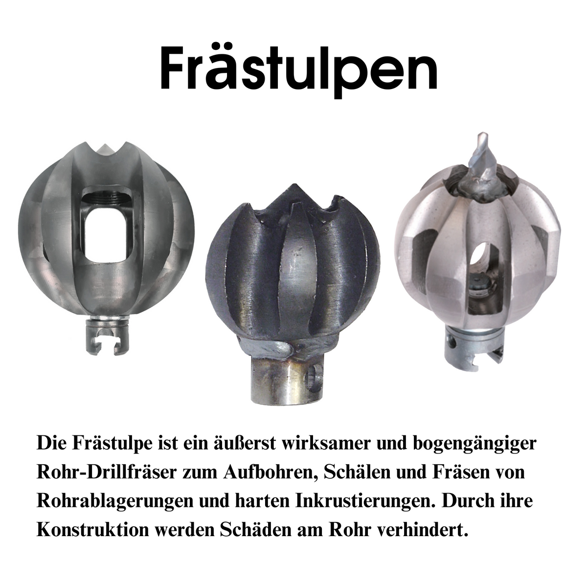 Frästulpe 22 mm Kupplung x Ø 75 mm, Spiralaufsatz, Fräswerkzeug