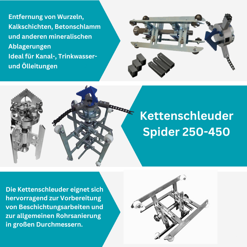 Chain flail Spider 250, 1" DN 250-400