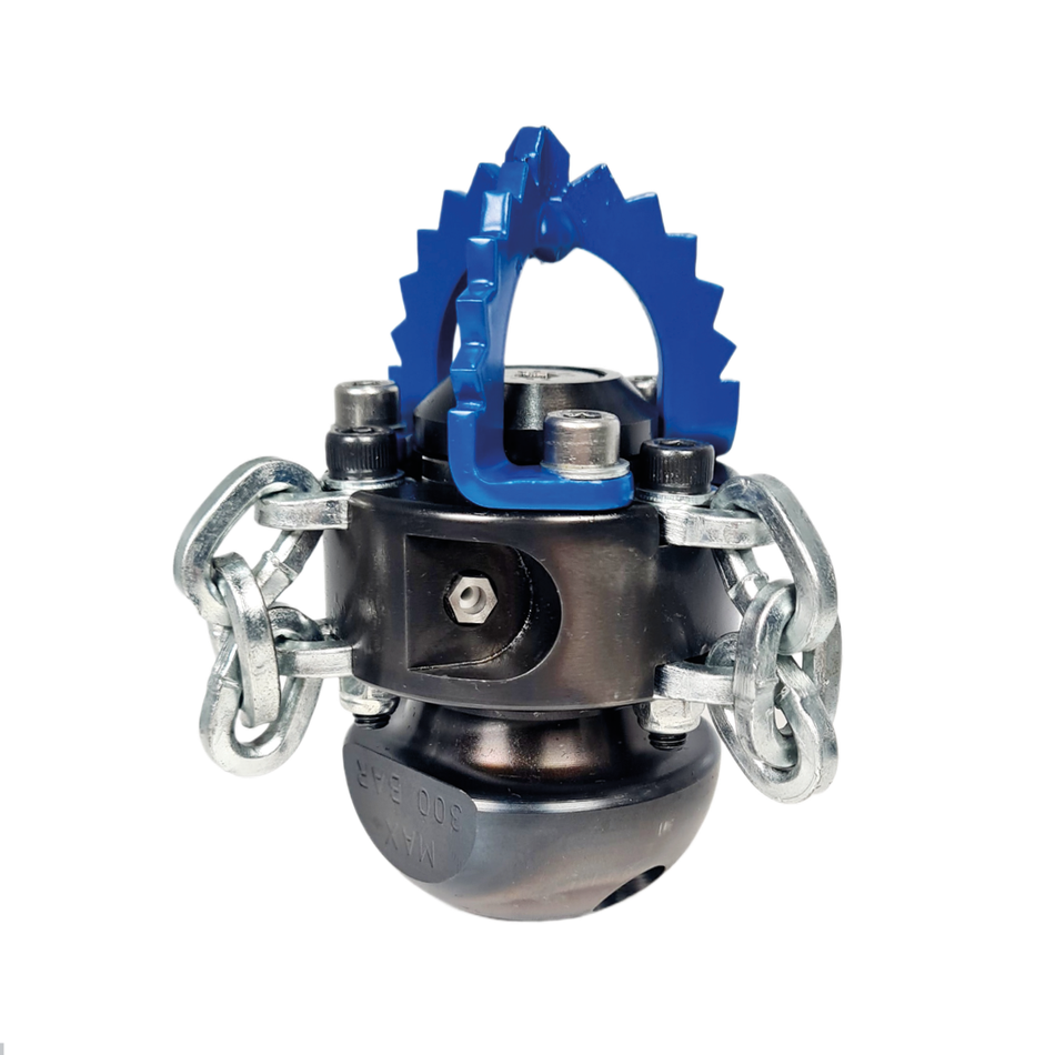 Chain slinger Spider 50, 1/2" DN 100, set in case without end piece