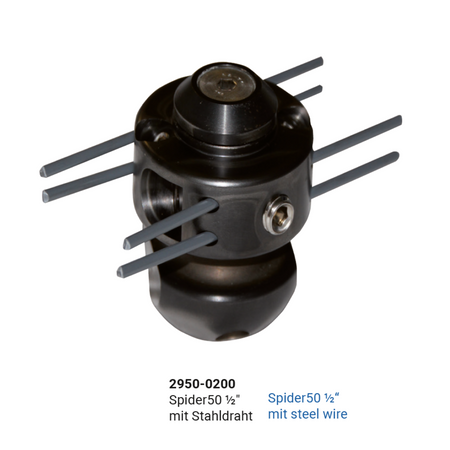 Kettenschleuder Spider 50, 1/2" DN 100, Set im Koffer ohne Endstück