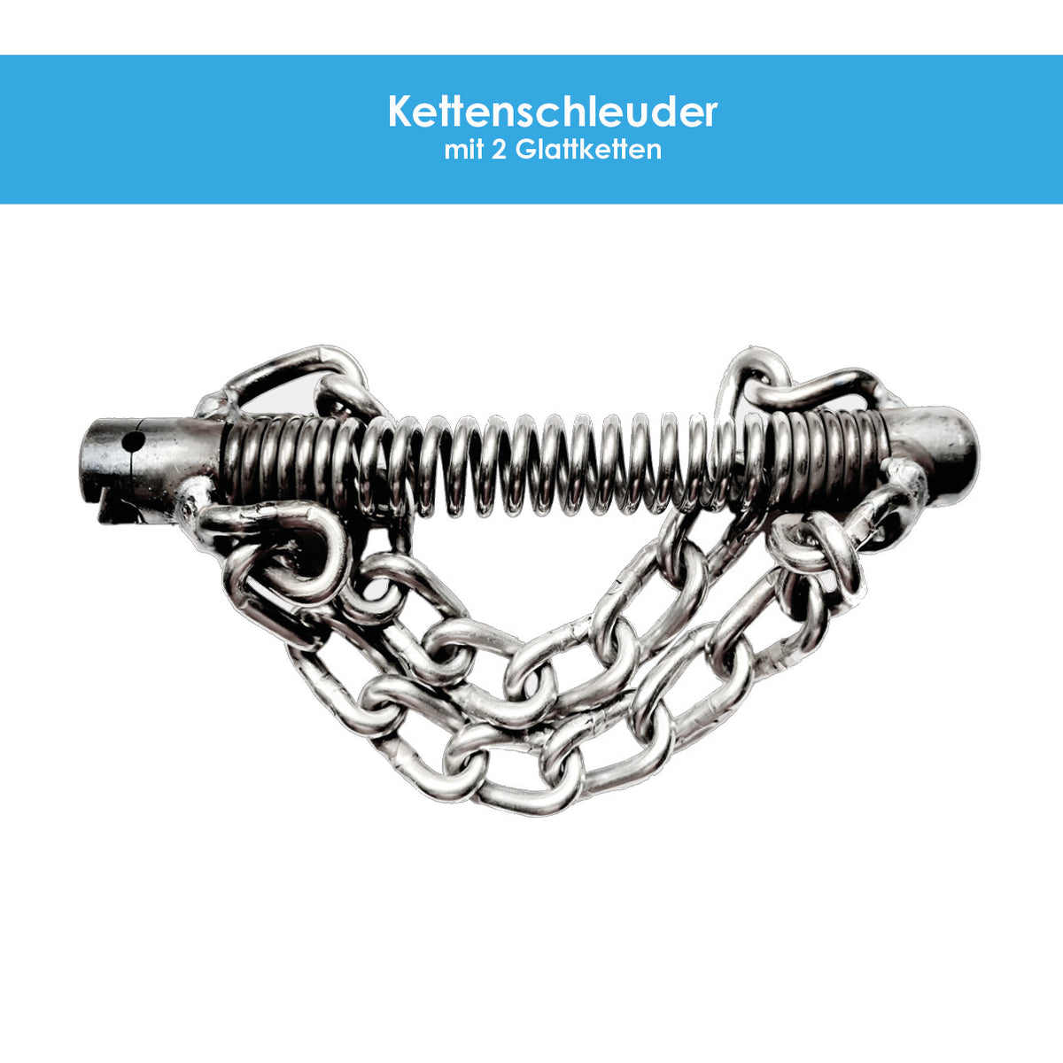 Chain flail 22 mm, 2 smooth chains, spiral attachment