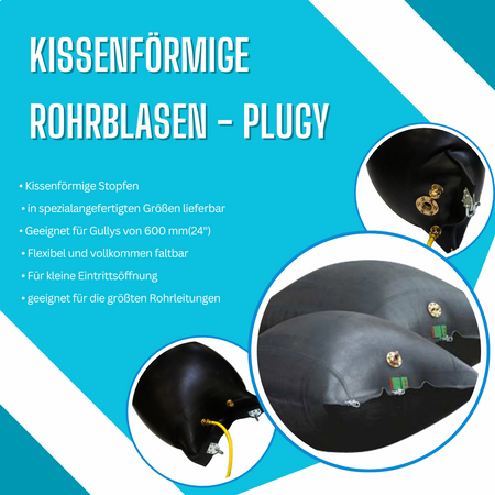 Rohr-Prüfblase Typ Plugsy Pillow 1900-2200, kissenförmig - Syskan - Online Shop: Abwassertechnik