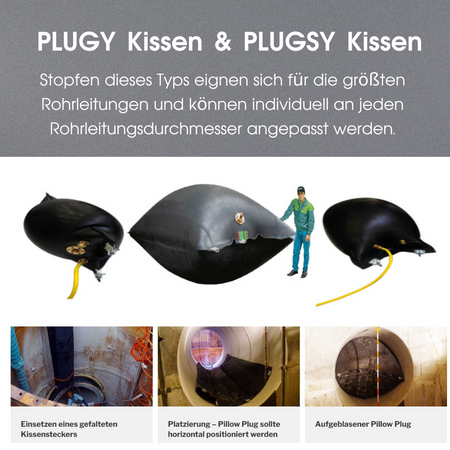 Rohr-Prüfblase Typ Plugsy Pillow 1900-2200, kissenförmig - Syskan - Online Shop: Abwassertechnik