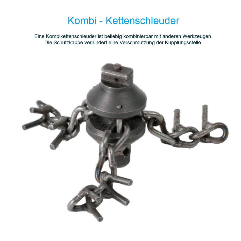 Kombi-Kettenschleuder 22mm Kupplung mit 4 Nockenketten