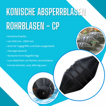 Konische Absperrblase CP 400-1000 mm - Syskan - Online Shop: Abwassertechnik