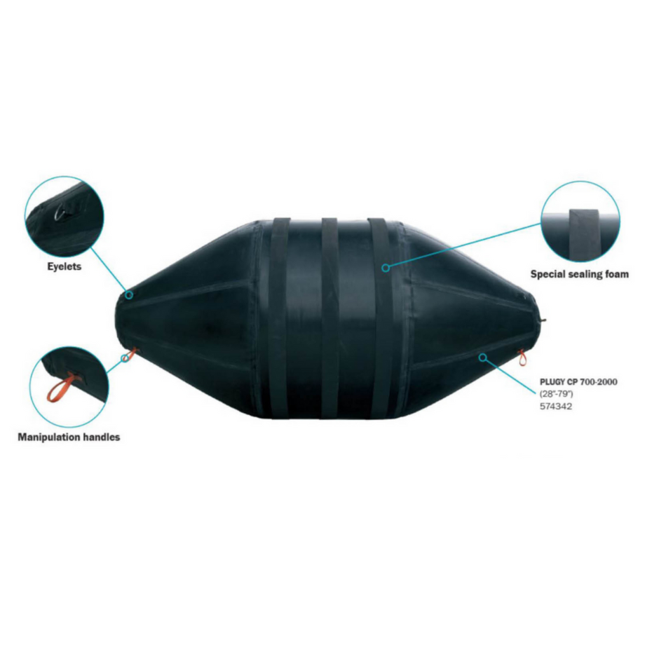 Rohr-Absperrblase konisch CP - DN 700-2000 mm, kegelförmig