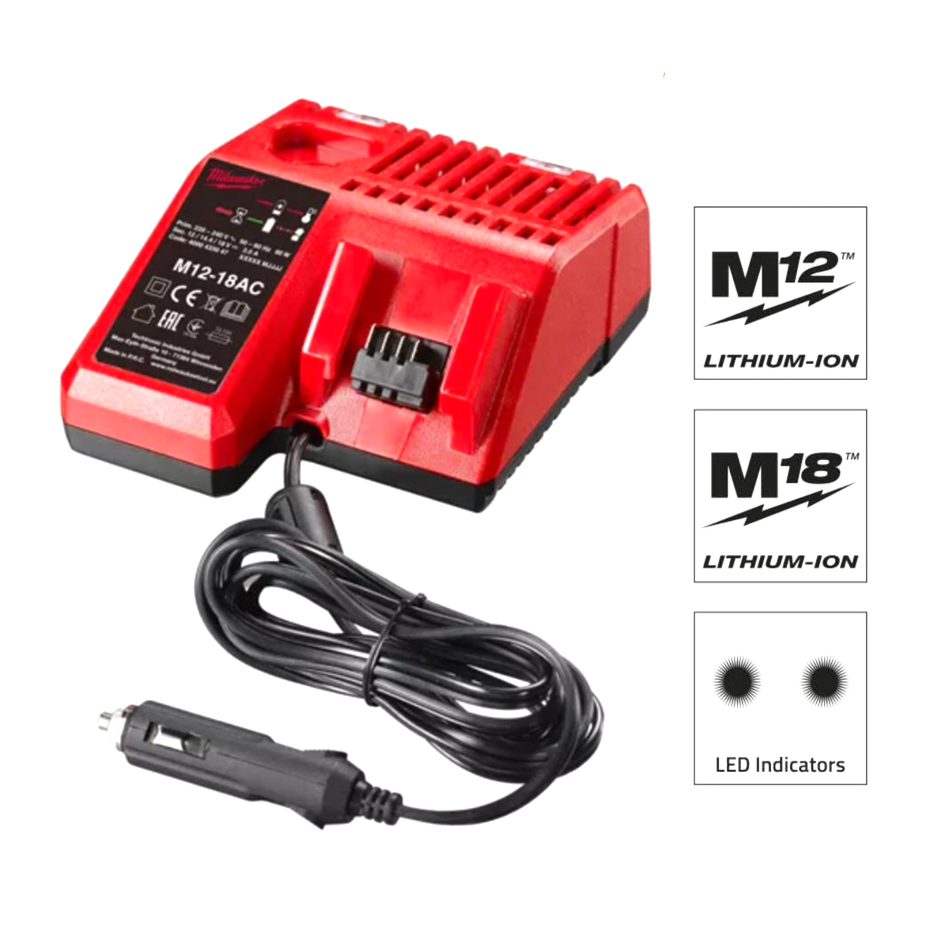 Chargeur automobile Milwaukee M12-18AC