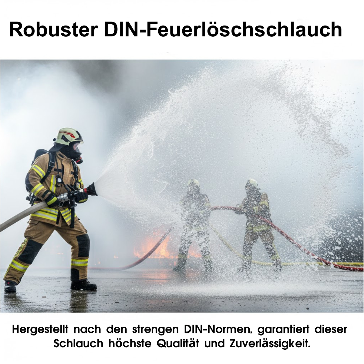 Wasserbefüllschlauch - Feuerwehrschlauch weiß/natur