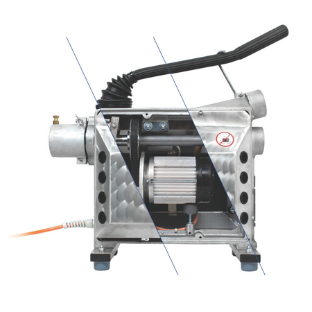 Professional RIS-32 floor-standing pipe-cleaning machine for use in the sanitary sector
