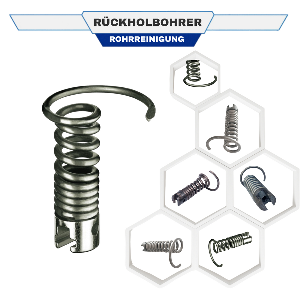 Rückholbohrer 22 mm Kupplung, Spiralaufsatz