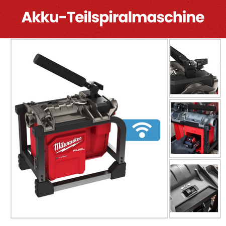 M18 FCSSM-121 Fuel Akku-Teilspiralmaschine 16/22 inkl. Forge Akku und Ladegerät - Syskan - Online Shop: Abwassertechnik
