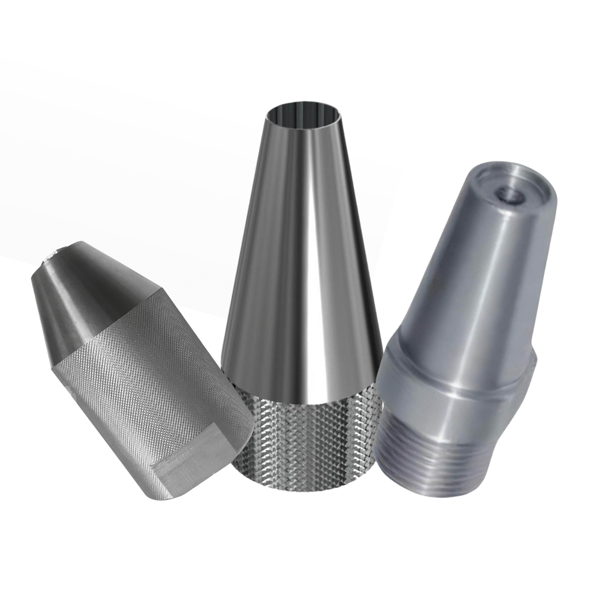 Pre-jet nozzle, female thread V01, straight jet, 1/2", drilled
