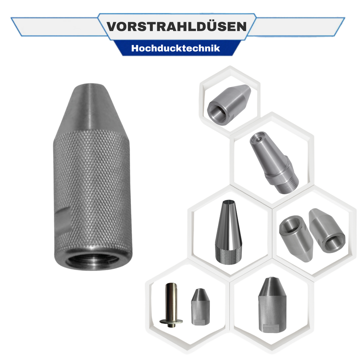 Vorstrahldüse Innengewinde V02, Rundstrahl, 3/4", gebohrt