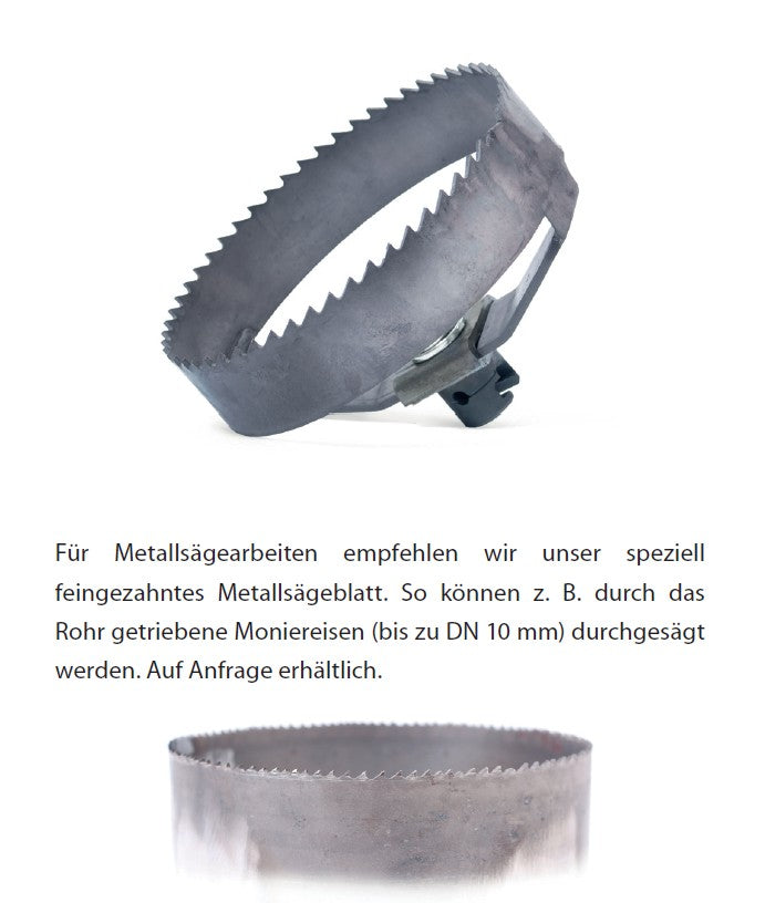 Wurzelschneider 32 x 125 mm, feinverzahnt, Spiralaufsatz
